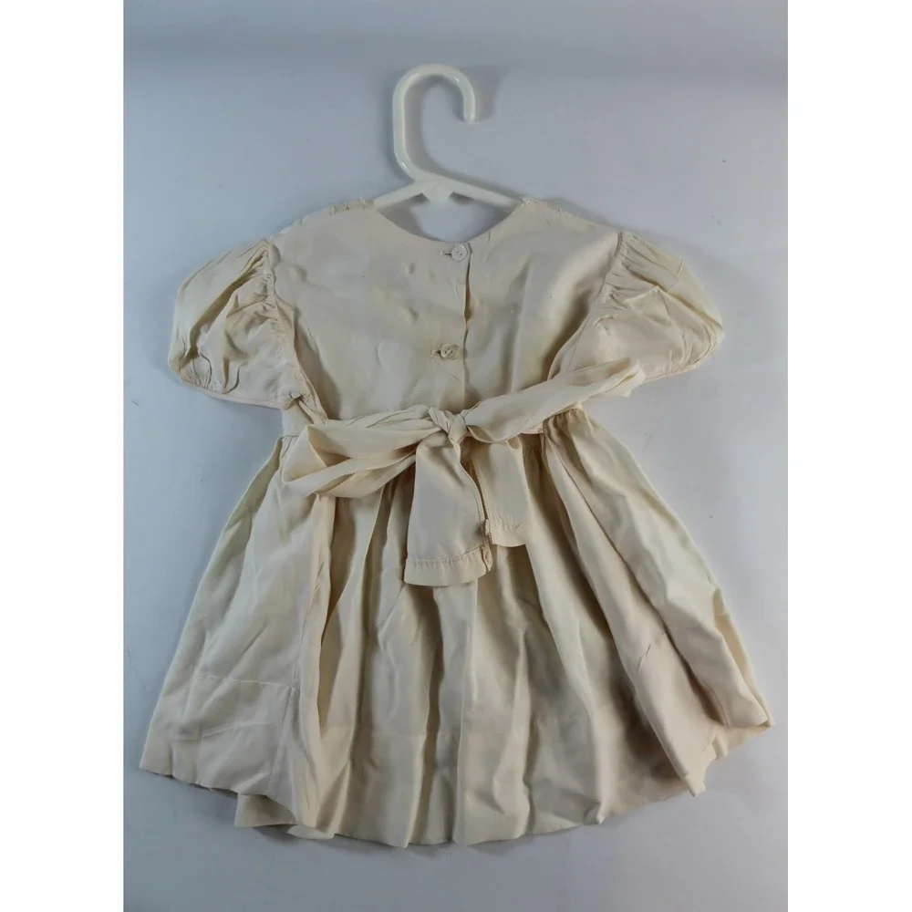 Vintage Little Girls Toddler Farm Dress 3T Barn Find Tie Around back